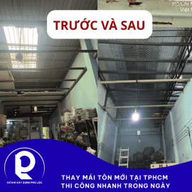Thay mái tôn mới tại TPHCM – Thi công nhanh trong ngày