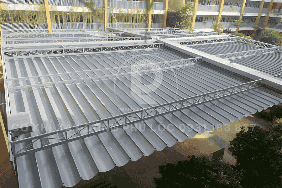 Mái bạt kéo xếp hcm