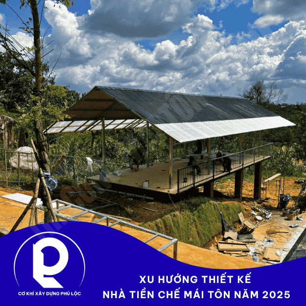 Mẫu Nhà Tiền Chế Mái Tôn Đẹp 2025