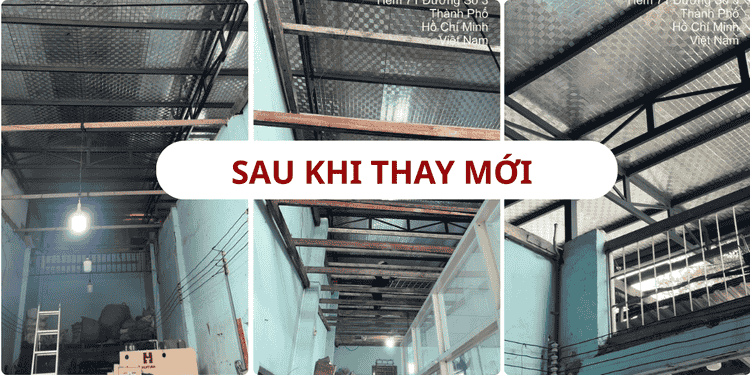 Thay mái tôn mới tại TPHCM