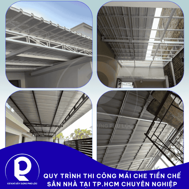 Thi Công Mái Che Tiền Chế Trước Sân Nhà - Đẹp, Chắc Chắn, Bền Lâu