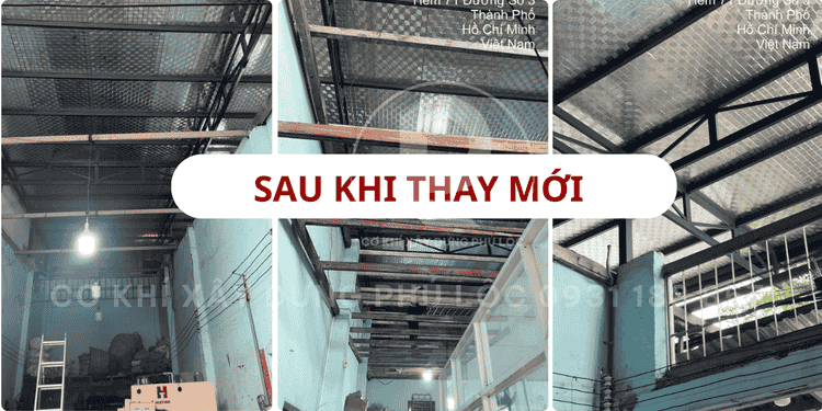 Thi công mái tôn các quận Bình Chánh, Bình Tân, Quận 8
