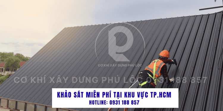 Thi công mái tôn tại Bình Chánh 