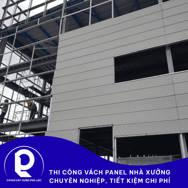Thi công vách panel nhà xưởng