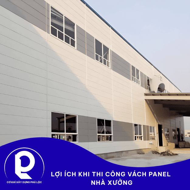 Thi công vách panel nhà xưởng