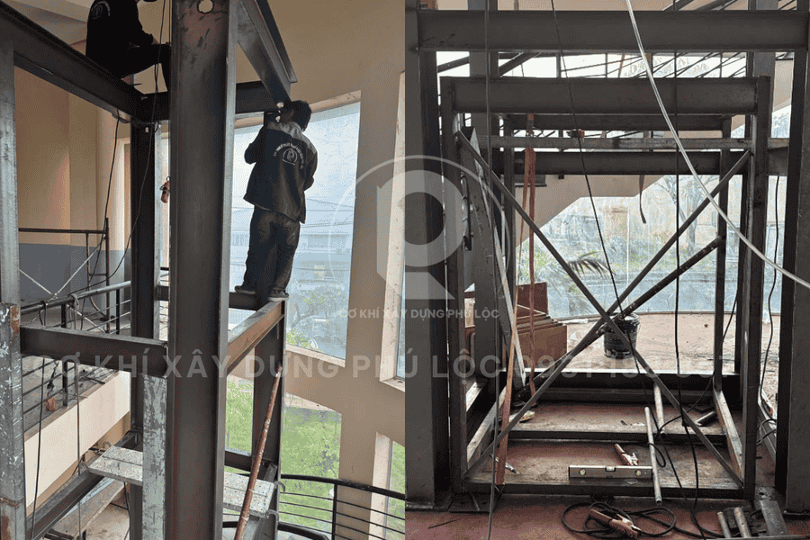 Khung thép thang máy