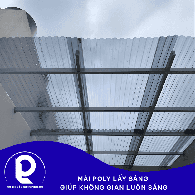 thi công mái poly tại bình chánh tphcm 