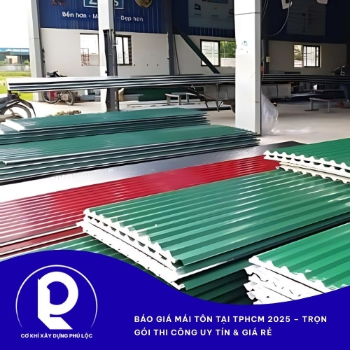 thi công mái tôn PU cho nhà dân tại TPHCM