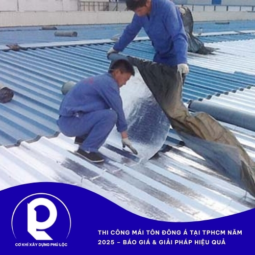 Thi công mái tôn Đông Á nhà ở tại TPHCM