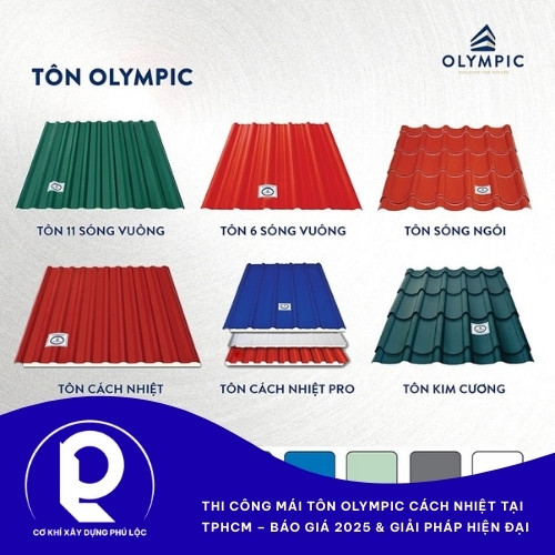 Bảng giá mái tôn Olympic cách nhiệt tại TPHCM 2025