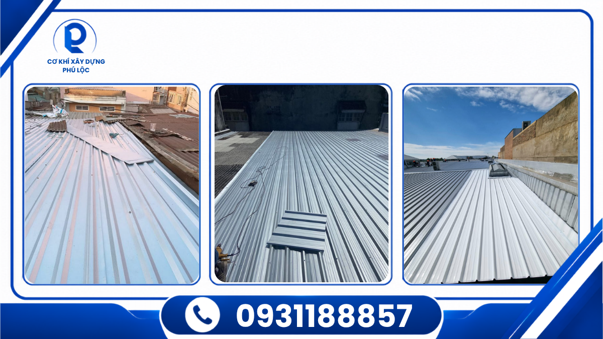 Các hạng mục thi công mái tôn nhà ở sân thượng nhà xưởng tại TPHCM
