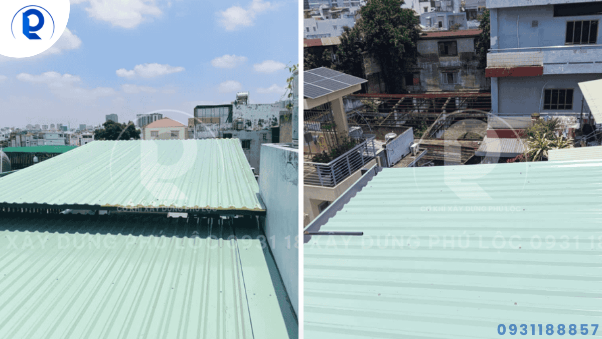 Checklist nghiệm thu mái tôn gồm khung kèo vít bắn tôn máng xối và chống dột