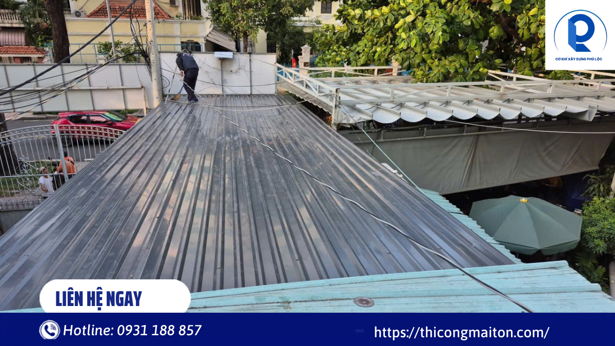 Quy trình khảo sát và thi công mái tôn chống dột tại TPHCM