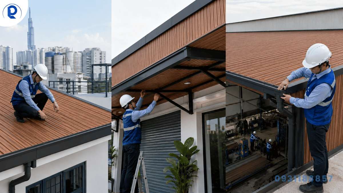Các hạng mục mái tôn nhà phố mái che và nhà xưởng tại Quận 12