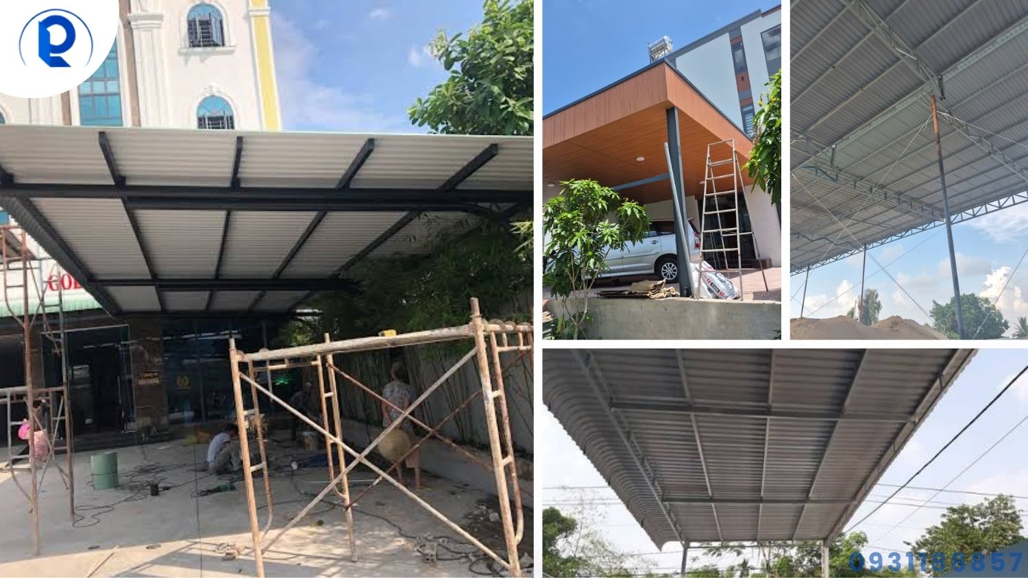 Mái tôn sân trước sân sau nhà phố TPHCM