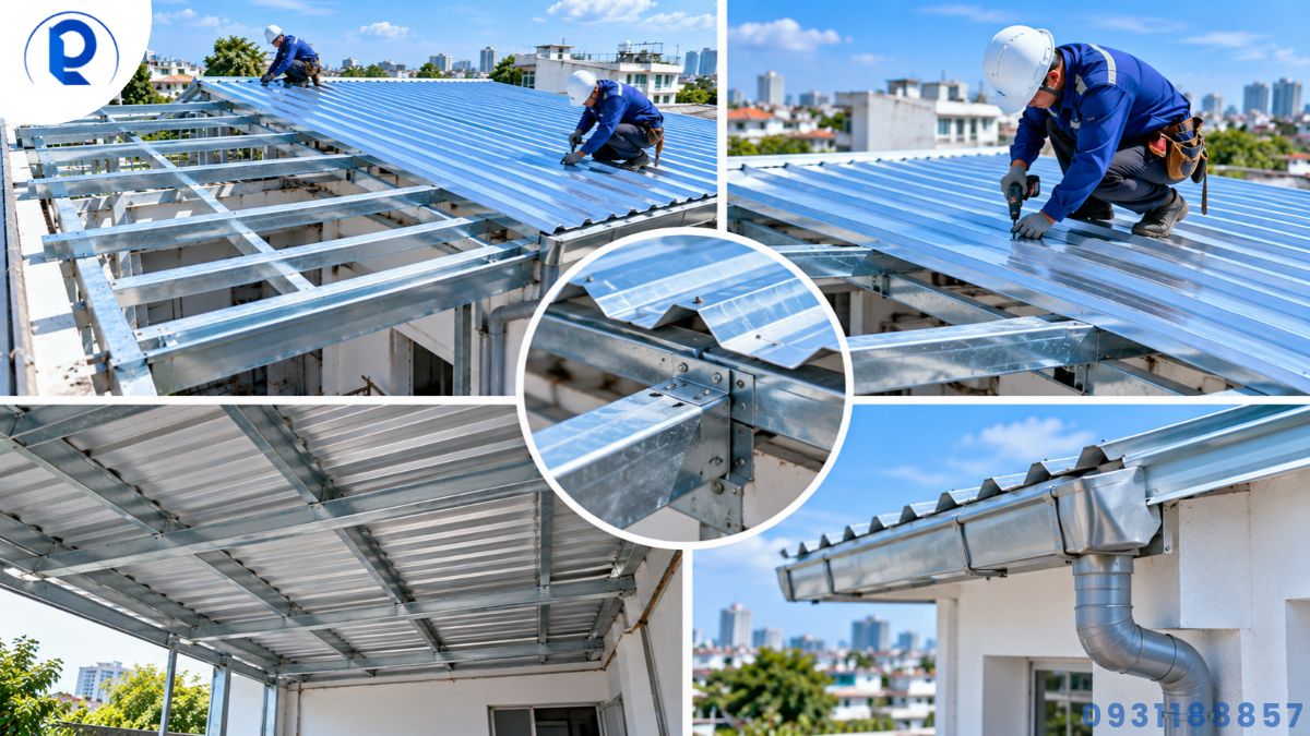 Kiểm tra xà gồ và hệ khung mái tôn trước khi lợp