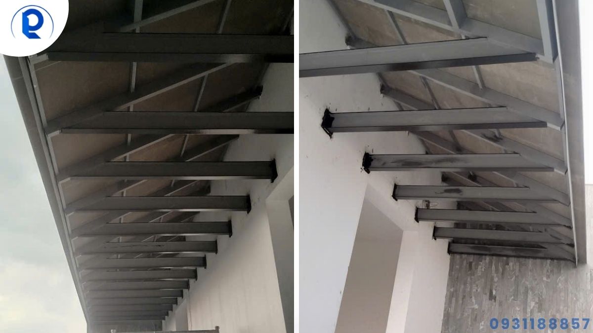 Hướng thoát nước từ mái tôn về máng xối