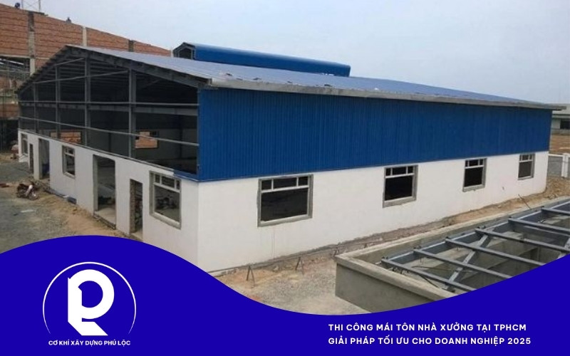 Công trình mái tôn nhà xưởng do Phú Lộc thực hiện